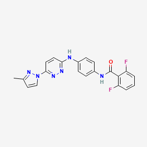 2,6-difluoro-N-(4-{[6-(3-methyl-1H-pyrazol-1-yl)pyridazin-3-yl]amino}phenyl)benzamide