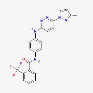 N-(4-{[6-(3-methyl-1H-pyrazol-1-yl)pyridazin-3-yl]amino}phenyl)-2-(trifluoromethyl)benzamide
