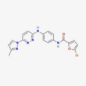 5-bromo-N-(4-{[6-(3-methyl-1H-pyrazol-1-yl)pyridazin-3-yl]amino}phenyl)furan-2-carboxamide
