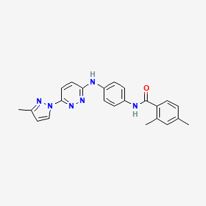 B6531945 2,4-dimethyl-N-(4-{[6-(3-methyl-1H-pyrazol-1-yl)pyridazin-3-yl]amino}phenyl)benzamide CAS No. 1019106-30-9