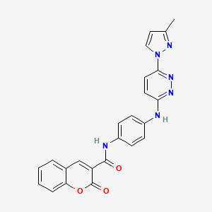B6531962 N-(4-{[6-(3-methyl-1H-pyrazol-1-yl)pyridazin-3-yl]amino}phenyl)-2-oxo-2H-chromene-3-carboxamide CAS No. 1019106-34-3