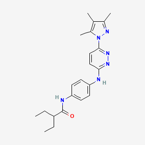 2-ethyl-N-(4-{[6-(3,4,5-trimethyl-1H-pyrazol-1-yl)pyridazin-3-yl]amino}phenyl)butanamide