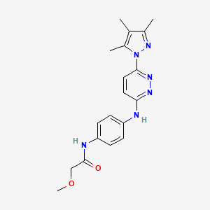 B6531973 2-methoxy-N-(4-{[6-(3,4,5-trimethyl-1H-pyrazol-1-yl)pyridazin-3-yl]amino}phenyl)acetamide CAS No. 1019106-41-2