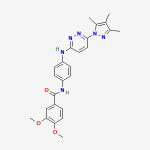 3,4-dimethoxy-N-(4-{[6-(3,4,5-trimethyl-1H-pyrazol-1-yl)pyridazin-3-yl]amino}phenyl)benzamide