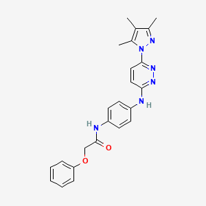 B6531994 2-phenoxy-N-(4-{[6-(3,4,5-trimethyl-1H-pyrazol-1-yl)pyridazin-3-yl]amino}phenyl)acetamide CAS No. 1019106-68-3