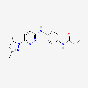 N-(4-{[6-(3,5-dimethyl-1H-pyrazol-1-yl)pyridazin-3-yl]amino}phenyl)propanamide