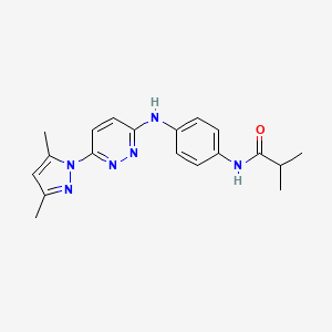 N-(4-{[6-(3,5-dimethyl-1H-pyrazol-1-yl)pyridazin-3-yl]amino}phenyl)-2-methylpropanamide