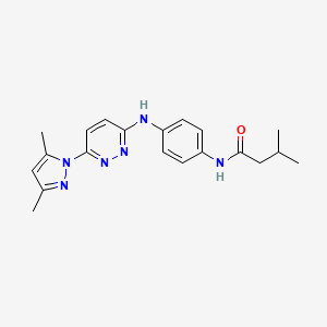 N-(4-{[6-(3,5-dimethyl-1H-pyrazol-1-yl)pyridazin-3-yl]amino}phenyl)-3-methylbutanamide