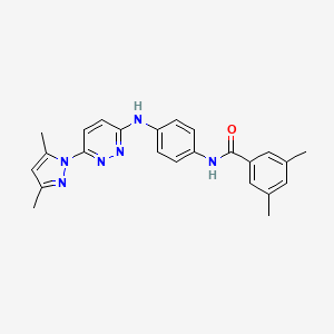 N-(4-{[6-(3,5-dimethyl-1H-pyrazol-1-yl)pyridazin-3-yl]amino}phenyl)-3,5-dimethylbenzamide