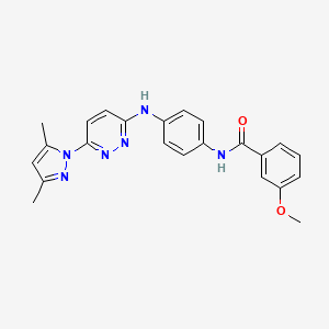 N-(4-{[6-(3,5-dimethyl-1H-pyrazol-1-yl)pyridazin-3-yl]amino}phenyl)-3-methoxybenzamide