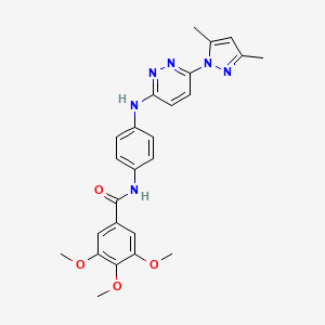 N-(4-{[6-(3,5-dimethyl-1H-pyrazol-1-yl)pyridazin-3-yl]amino}phenyl)-3,4,5-trimethoxybenzamide