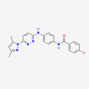 N-(4-{[6-(3,5-dimethyl-1H-pyrazol-1-yl)pyridazin-3-yl]amino}phenyl)-4-fluorobenzamide