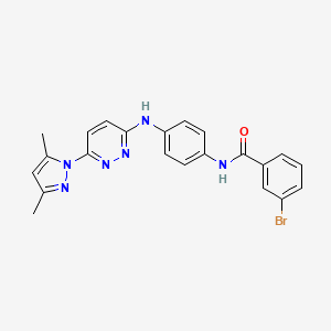 B6532135 3-bromo-N-(4-{[6-(3,5-dimethyl-1H-pyrazol-1-yl)pyridazin-3-yl]amino}phenyl)benzamide CAS No. 1019098-03-3