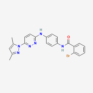 2-bromo-N-(4-{[6-(3,5-dimethyl-1H-pyrazol-1-yl)pyridazin-3-yl]amino}phenyl)benzamide