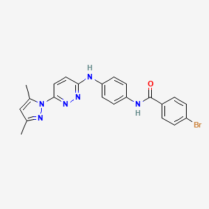 molecular formula C22H19BrN6O B6532145 4-bromo-N-(4-{[6-(3,5-dimethyl-1H-pyrazol-1-yl)pyridazin-3-yl]amino}phenyl)benzamide CAS No. 1019098-06-6