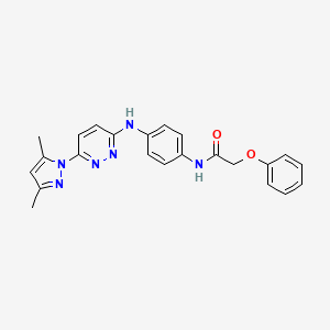 molecular formula C23H22N6O2 B6532160 N-(4-{[6-(3,5-dimethyl-1H-pyrazol-1-yl)pyridazin-3-yl]amino}phenyl)-2-phenoxyacetamide CAS No. 1019098-15-7