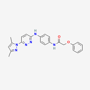 N-(4-{[6-(3,5-dimethyl-1H-pyrazol-1-yl)pyridazin-3-yl]amino}phenyl)-2-phenoxyacetamide