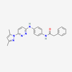N-(4-{[6-(3,5-dimethyl-1H-pyrazol-1-yl)pyridazin-3-yl]amino}phenyl)-2-phenylacetamide