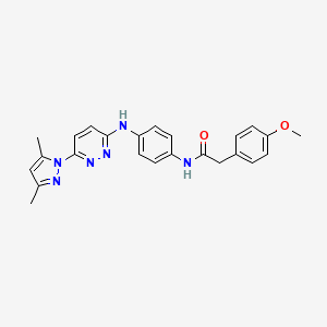 molecular formula C24H24N6O2 B6532170 N-(4-{[6-(3,5-dimethyl-1H-pyrazol-1-yl)pyridazin-3-yl]amino}phenyl)-2-(4-methoxyphenyl)acetamide CAS No. 1019098-21-5
