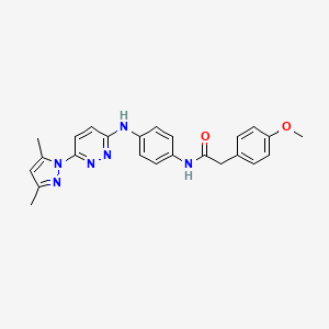 N-(4-{[6-(3,5-dimethyl-1H-pyrazol-1-yl)pyridazin-3-yl]amino}phenyl)-2-(4-methoxyphenyl)acetamide