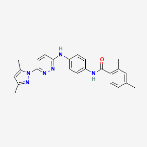 molecular formula C24H24N6O B6532188 N-(4-{[6-(3,5-dimethyl-1H-pyrazol-1-yl)pyridazin-3-yl]amino}phenyl)-2,4-dimethylbenzamide CAS No. 1019098-36-2