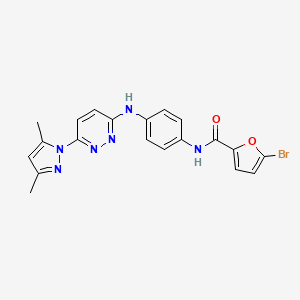 molecular formula C20H17BrN6O2 B6532196 5-bromo-N-(4-{[6-(3,5-dimethyl-1H-pyrazol-1-yl)pyridazin-3-yl]amino}phenyl)furan-2-carboxamide CAS No. 1019098-33-9