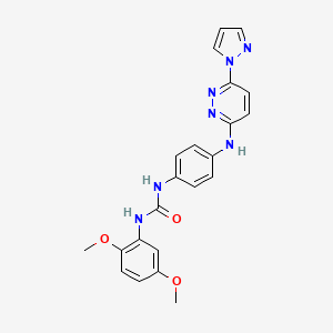 3-(2,5-dimethoxyphenyl)-1-(4-{[6-(1H-pyrazol-1-yl)pyridazin-3-yl]amino}phenyl)urea