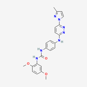 B6532215 3-(2,5-dimethoxyphenyl)-1-(4-{[6-(3-methyl-1H-pyrazol-1-yl)pyridazin-3-yl]amino}phenyl)urea CAS No. 1019098-51-1