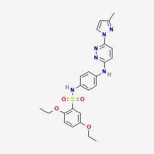 2,5-diethoxy-N-(4-{[6-(3-methyl-1H-pyrazol-1-yl)pyridazin-3-yl]amino}phenyl)benzene-1-sulfonamide