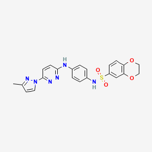 B6532287 N-(4-{[6-(3-methyl-1H-pyrazol-1-yl)pyridazin-3-yl]amino}phenyl)-2,3-dihydro-1,4-benzodioxine-6-sulfonamide CAS No. 1019098-85-1