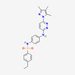 4-ethyl-N-(4-{[6-(3,4,5-trimethyl-1H-pyrazol-1-yl)pyridazin-3-yl]amino}phenyl)benzene-1-sulfonamide