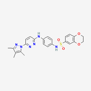 N-(4-{[6-(3,4,5-trimethyl-1H-pyrazol-1-yl)pyridazin-3-yl]amino}phenyl)-2,3-dihydro-1,4-benzodioxine-6-sulfonamide
