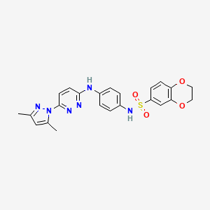 N-(4-{[6-(3,5-dimethyl-1H-pyrazol-1-yl)pyridazin-3-yl]amino}phenyl)-2,3-dihydro-1,4-benzodioxine-6-sulfonamide