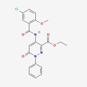 ethyl 4-(5-chloro-2-methoxybenzamido)-6-oxo-1-phenyl-1,6-dihydropyridazine-3-carboxylate