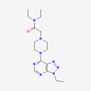 molecular formula C16H26N8O B6534150 N,N-diethyl-2-(4-{3-ethyl-3H-[1,2,3]triazolo[4,5-d]pyrimidin-7-yl}piperazin-1-yl)acetamide CAS No. 1070862-01-9