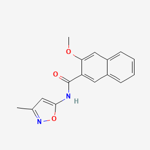 molecular formula C16H14N2O3 B6534568 3-methoxy-N-(3-methyl-1,2-oxazol-5-yl)naphthalene-2-carboxamide CAS No. 1021224-40-7