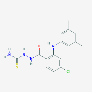 Benzoic acid, 4-chloro-2-((3,5-dimethylphenyl)amino)-, 2-(aminothioxomethyl)hydrazide