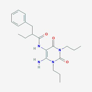 molecular formula C21H30N4O3 B065347 N-(4-amino-2,6-dioxo-1,3-dipropylpyrimidin-5-yl)-2-benzylbutanamide CAS No. 159722-58-4