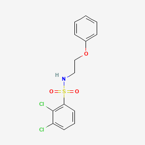 molecular formula C14H13Cl2NO3S B6534795 2,3-dichloro-N-(2-phenoxyethyl)benzenesulfonamide CAS No. 1105220-51-6