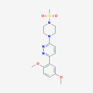 3-(2,5-dimethoxyphenyl)-6-(4-methanesulfonylpiperazin-1-yl)pyridazine