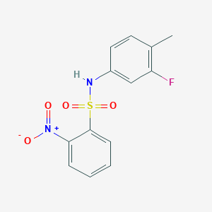N-(3-fluoro-4-methylphenyl)-2-nitrobenzene-1-sulfonamide