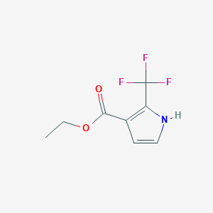 molecular formula C8H8F3NO2 B6535726 ethyl 2-(trifluoromethyl)-1H-pyrrole-3-carboxylate CAS No. 147642-12-4