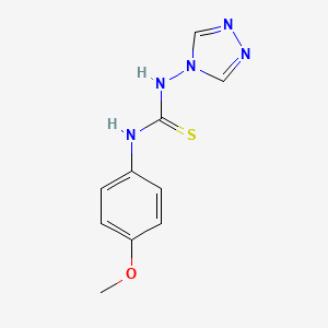 molecular formula C10H11N5OS B6535739 1-(4-methoxyphenyl)-3-(4H-1,2,4-triazol-4-yl)thiourea CAS No. 5102-37-4