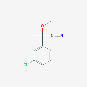 molecular formula C10H10ClNO B6535744 2-(3-chlorophenyl)-2-methoxypropanenitrile CAS No. 2059626-21-8
