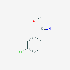 2-(3-chlorophenyl)-2-methoxypropanenitrile