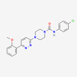 molecular formula C22H22ClN5O2 B6535791 N-(4-chlorophenyl)-4-[6-(2-methoxyphenyl)pyridazin-3-yl]piperazine-1-carboxamide CAS No. 1060174-75-5