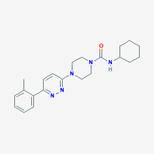 molecular formula C22H29N5O B6535808 N-cyclohexyl-4-[6-(2-methylphenyl)pyridazin-3-yl]piperazine-1-carboxamide CAS No. 1058419-52-5