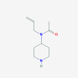 molecular formula C10H18N2O B065360 ACETAMIDE,N-PIPERIDIN-4-YL-N-2-ALLYL- CAS No. 184683-32-7