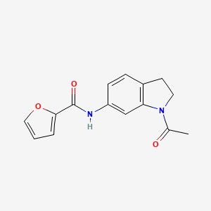 molecular formula C15H14N2O3 B6536385 N-(1-acetyl-2,3-dihydro-1H-indol-6-yl)furan-2-carboxamide CAS No. 1021208-17-2