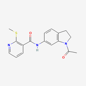 molecular formula C17H17N3O2S B6536410 N-(1-acetyl-2,3-dihydro-1H-indol-6-yl)-2-(methylsulfanyl)pyridine-3-carboxamide CAS No. 1058238-28-0